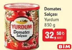 YURDUM DOMATES SALÇASI 830 G